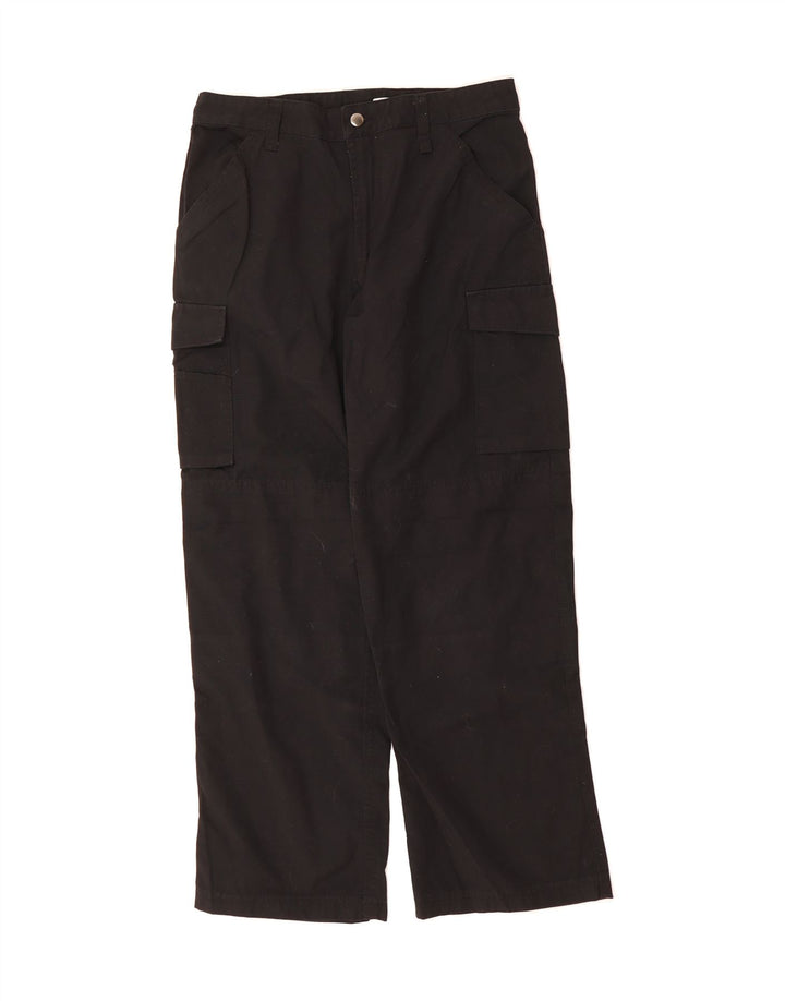 RUSSELL ATHLETIC Mens Straight Cargo Trousers W32 L32 Black Polyester Vintage Russell Athletic and Second-Hand Russell Athletic from Messina Hembry 