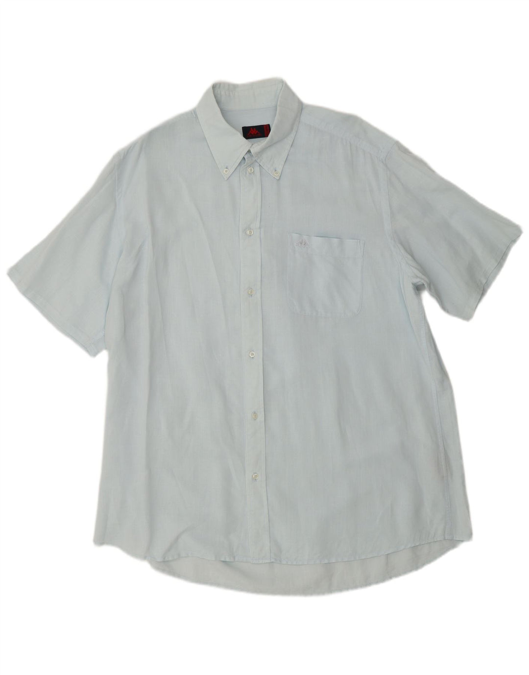 Kappa Mens Short Sleeve Shirt 2XL Blue Linen