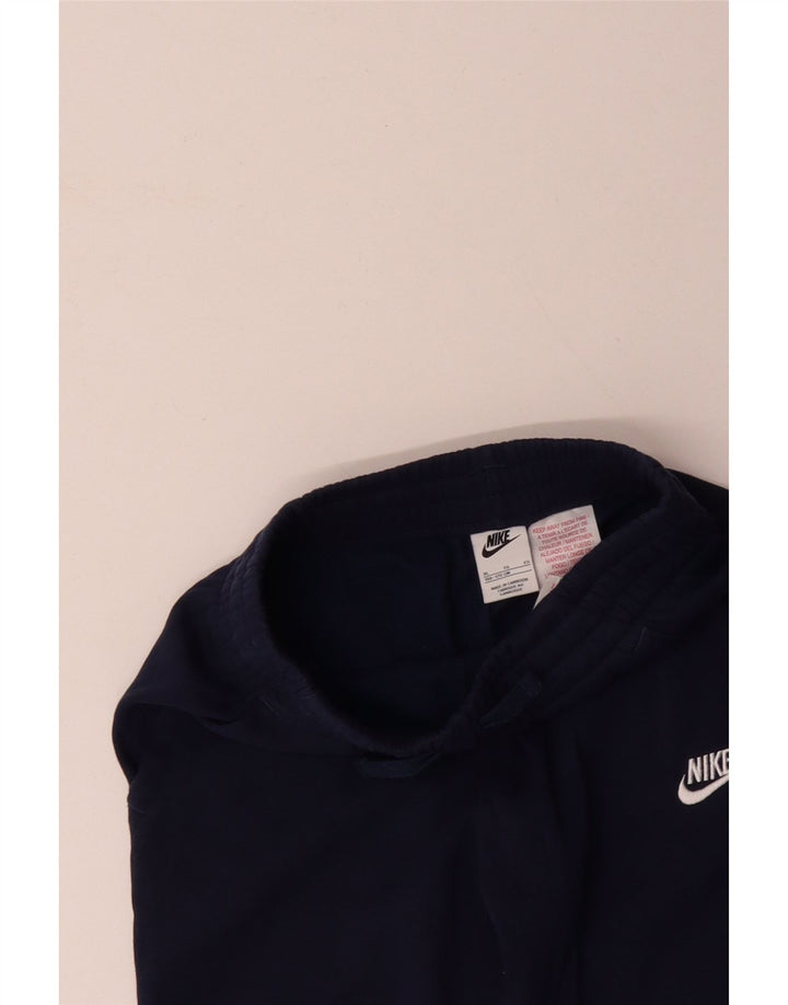 NIKE Boys Tracksuit Trousers Joggers 13-14 Years XL Navy Blue Cotton