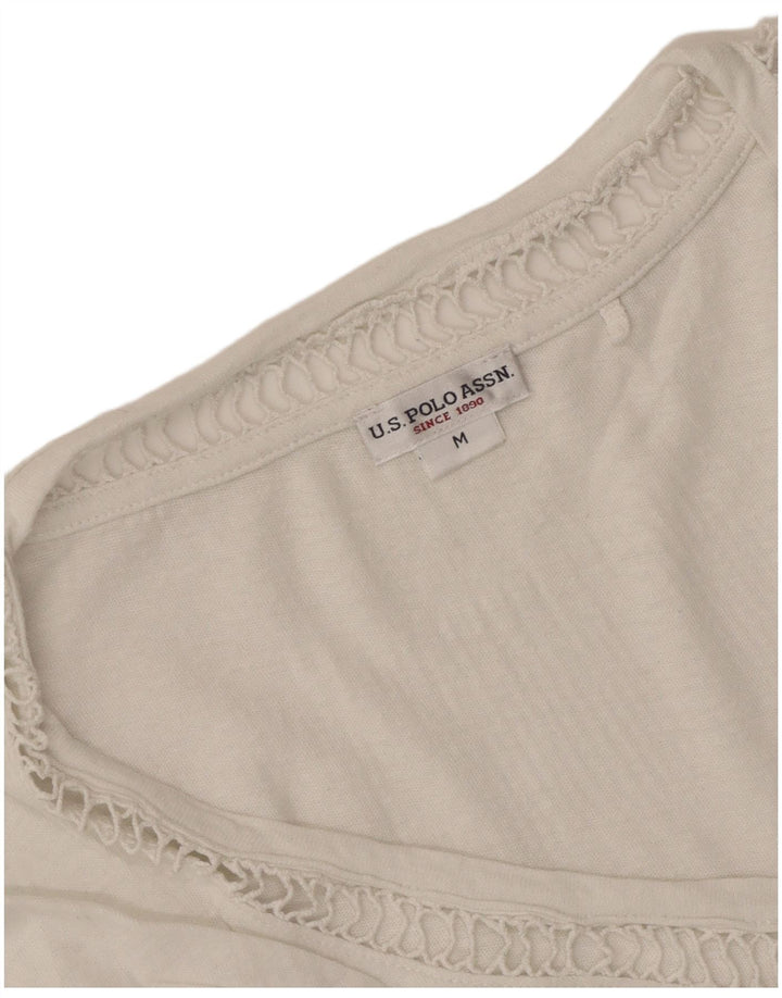 U.S. Polo Assn. Womens T-Shirt Top UK 14 Medium White