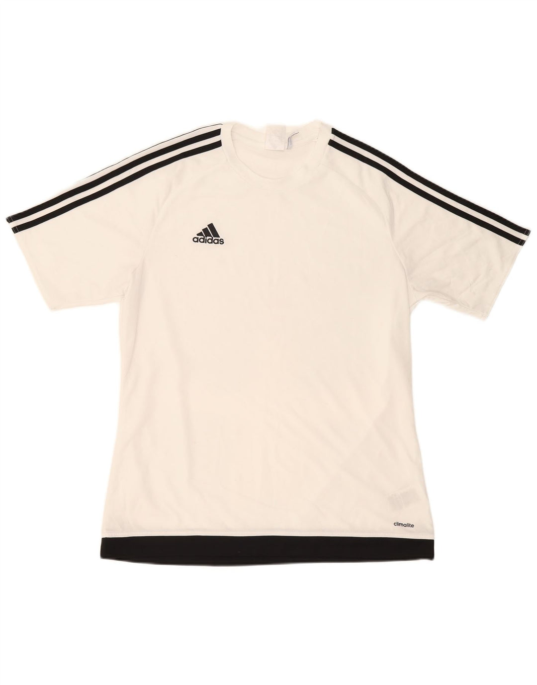 ADIDAS Mens Climalite T-Shirt Top Large White Colourblock Polyester