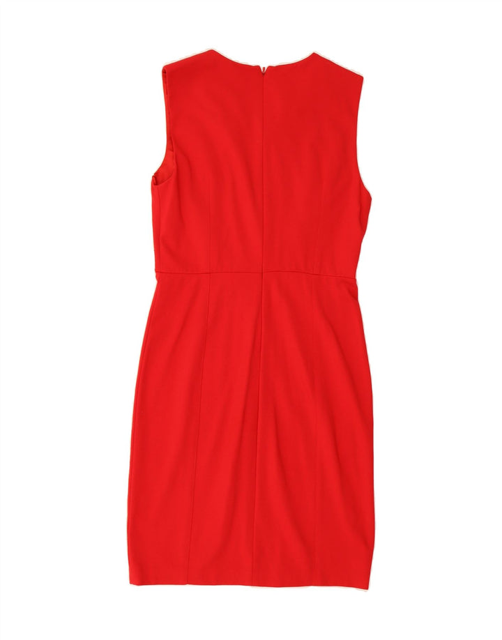TED BAKER Womens Sleeveless Bodycon Dress Size 3 Medium Red Viscose Vintage Ted Baker and Second-Hand Ted Baker from Messina Hembry 