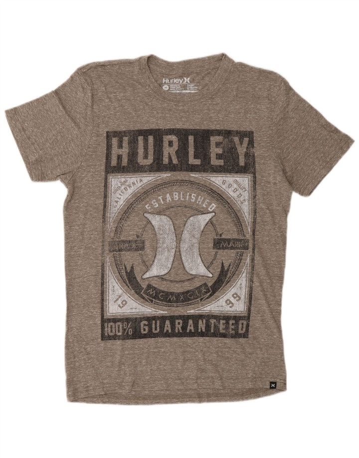 HURLEY Mens Premium Fit Graphic T-Shirt Top Medium Grey Flecked