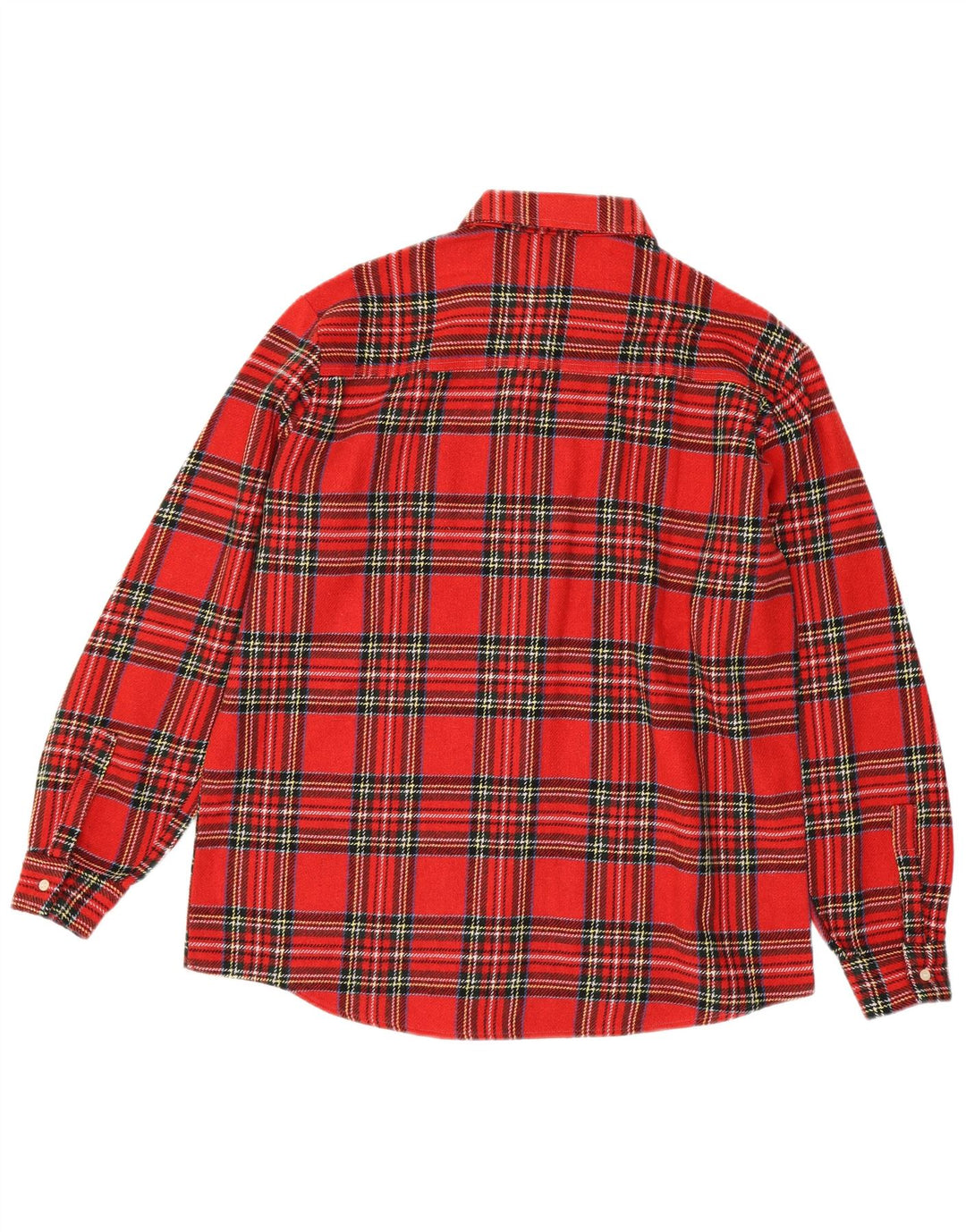VINTAGE Mens Flannel Shirt Large Red Check