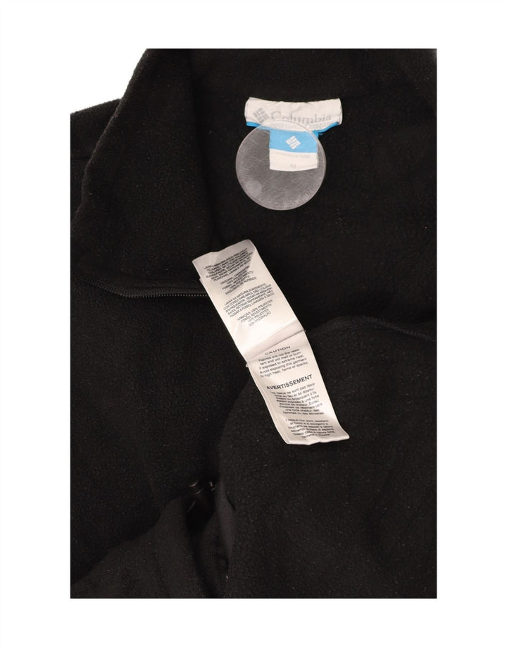 COLUMBIA Mens Fleece Jacket UK 38 Medium Black Polyester