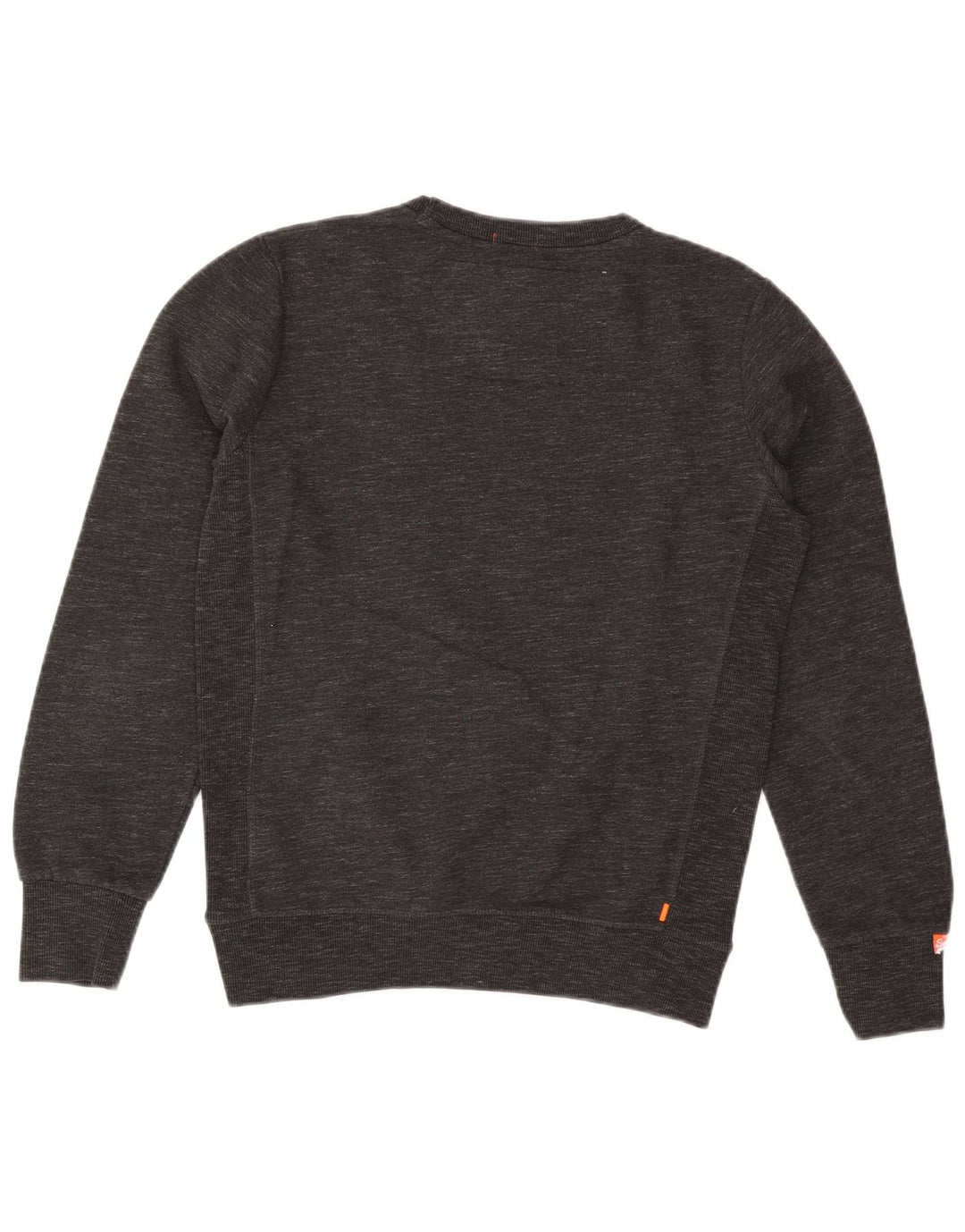 Superdry Mens Sweatshirt Jumper Medium Grey Flecked Cotton