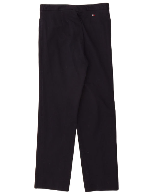 TOMMY HILFIGER Womens Straight Chino Trousers W26 L27 Navy Blue Cotton