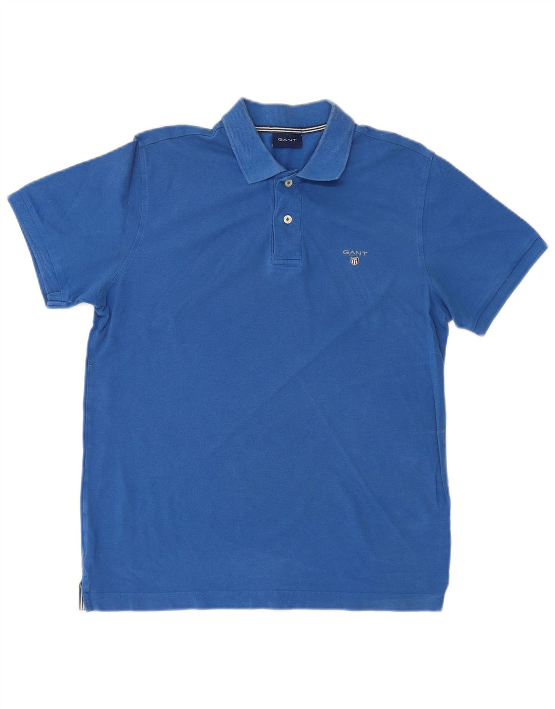 Gant Mens Polo Shirt Medium Blue Cotton