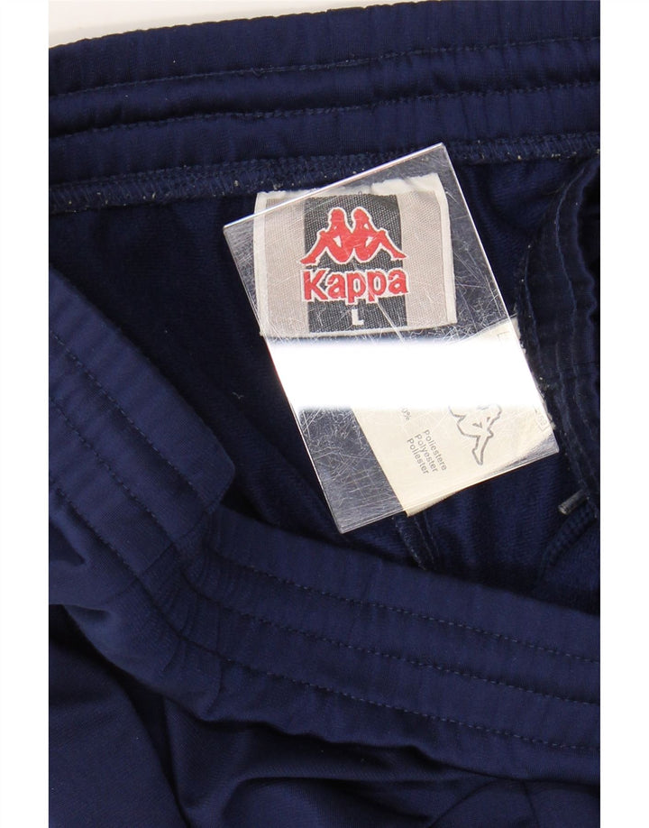 Kappa Mens Tracksuit Trousers Large  Navy Blue Polyester