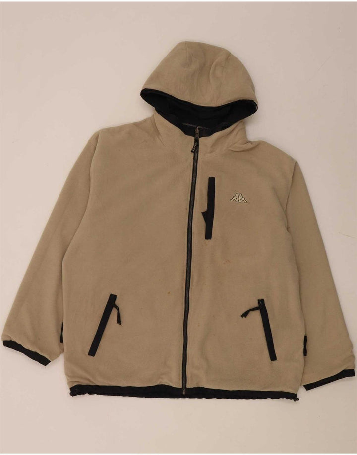 Kappa Mens Hooded Reversible Jacket UK 40 Large Navy Blue Polyester