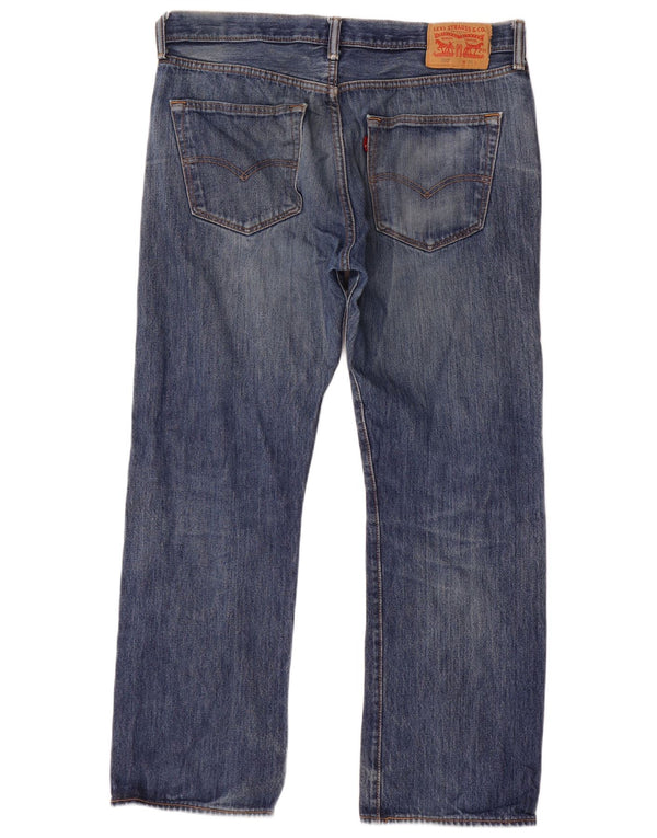 Levi's Mens 501 Straight Jeans W36 L30 Navy Blue Cotton