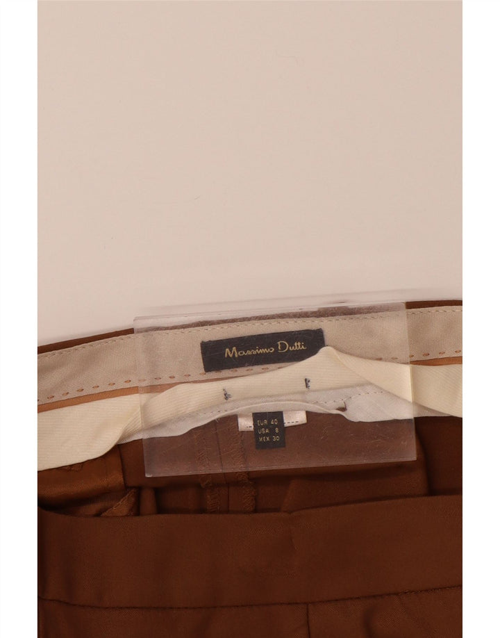 MASSIMO DUTTI Womens Slim Chino Trousers EU 40 Medium W30 L28 Brown