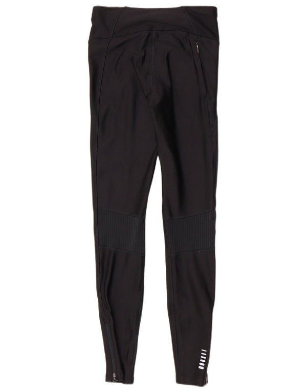 Under Armour Womens Compression Leggings UK 10 Small Black Polyester Sports