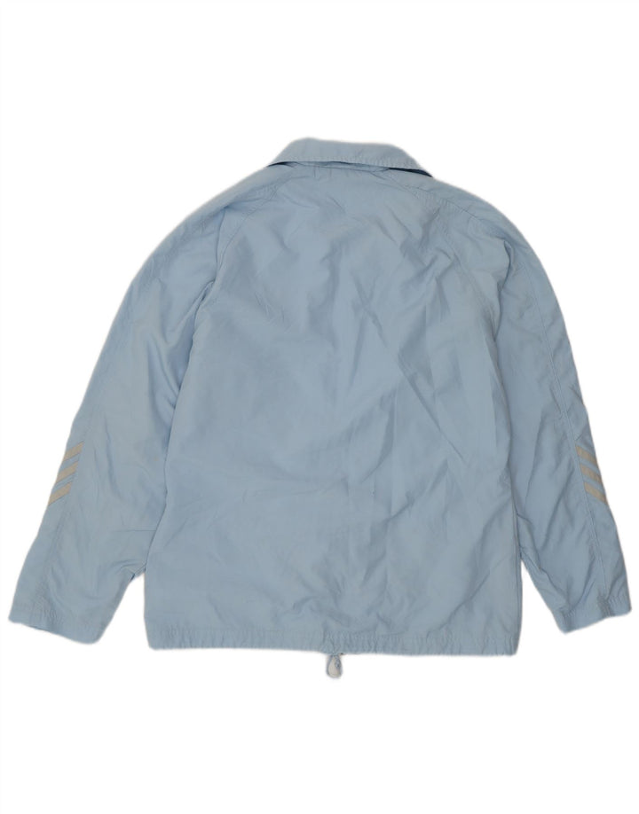 Adidas Womens Rain Jacket UK 10 Small Blue Polyester