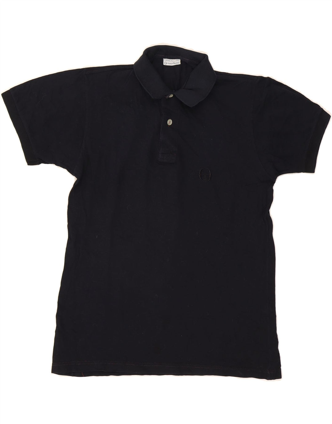 SERGIO TACCHINI Mens Polo Shirt Small Navy Blue Cotton Vintage Sergio Tacchini and Second-Hand Sergio Tacchini from Messina Hembry 