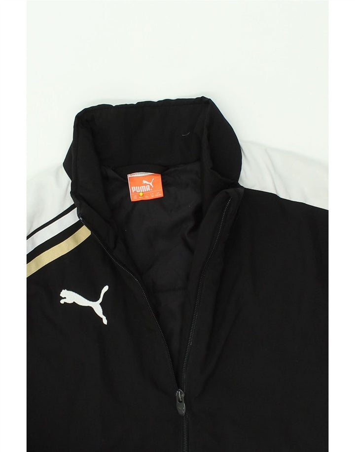 PUMA Boys Windbreaker Jacket 13-14 Years Black Colourblock | Vintage Puma | Thrift | Second-Hand Puma | Used Clothing | Messina Hembry 