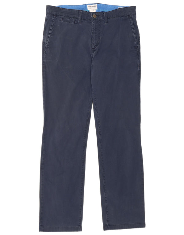 Timberland Mens Straight Chino Trousers W31 L30 Navy Blue