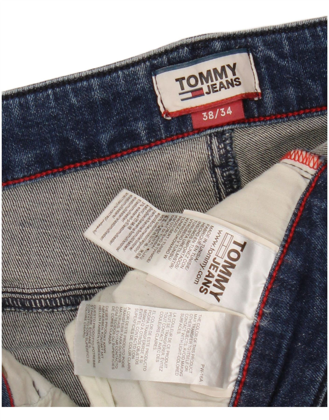TOMMY HILFIGER Mens Slim Jeans W38 L34 Blue Cotton