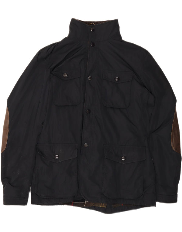 BARBOUR Mens Utility Jacket UK 40 Large Black Polyester