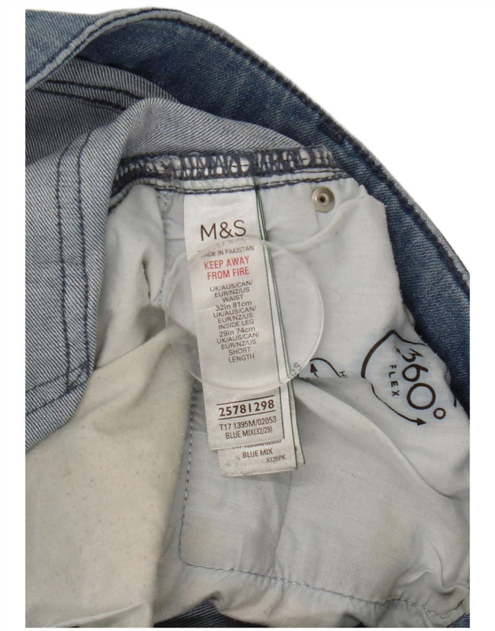 Marks & Spencer Mens Straight Jeans W32 L29 Blue Cotton