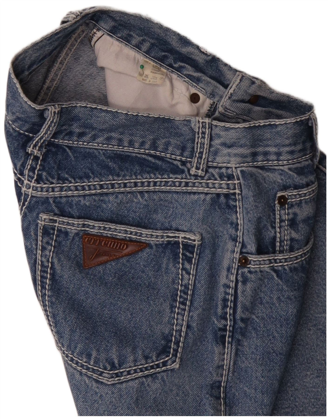 VINTAGE Womens Denim Skirt W24 XS Blue Cotton