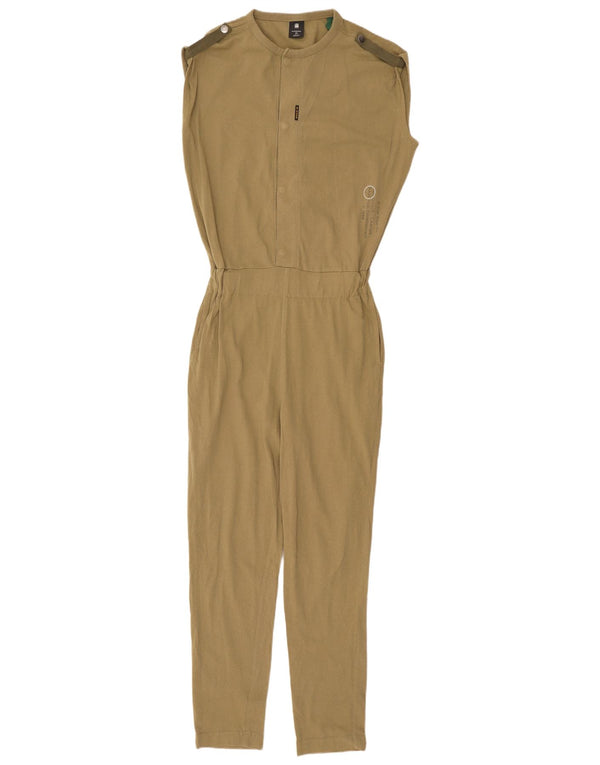 G-STAR Womens Oversized Sleeveless Jumpsuit UK 6 XS  Khaki Cotton