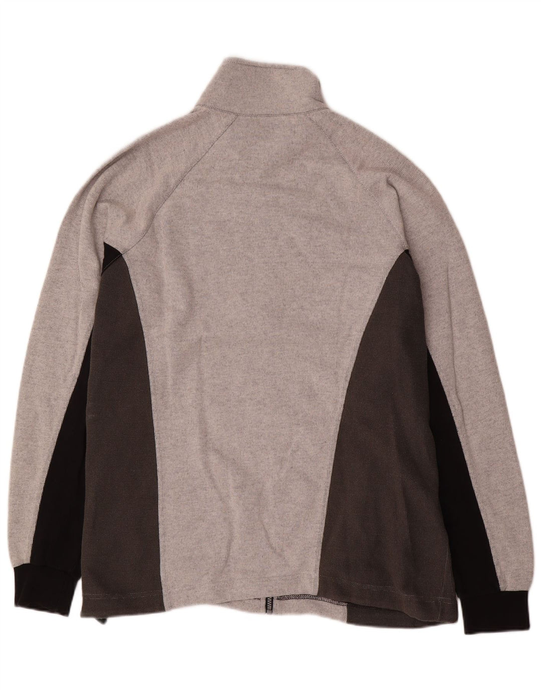 ASICS Mens Tracksuit Top Jacket Large Grey Colourblock Cotton