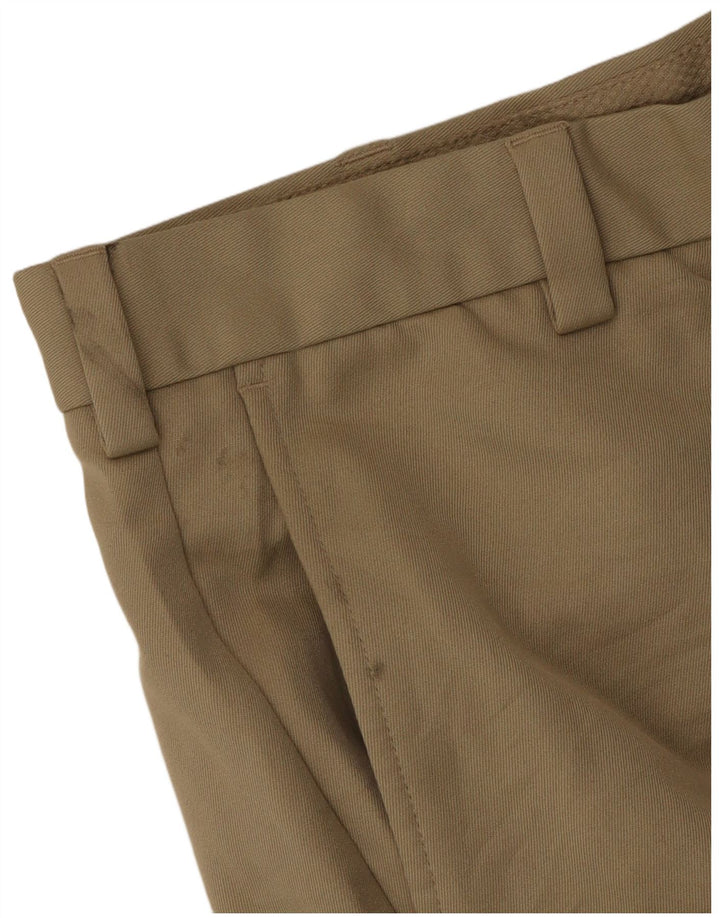 Izod Mens Golf Straight Suit Trousers W36 L32 Beige Polyester