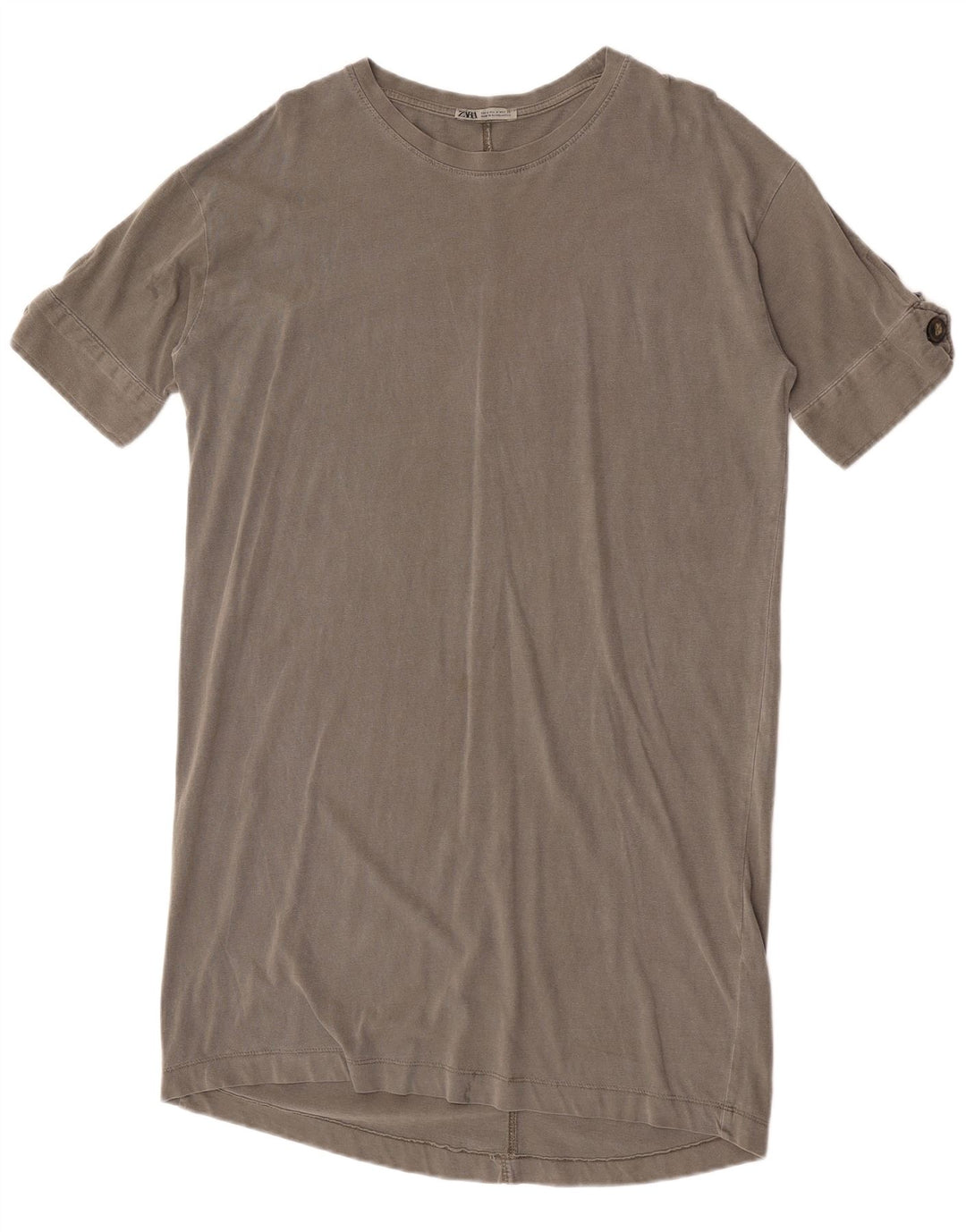 Zara Womens T-Shirt Dress UK 14 Medium Grey