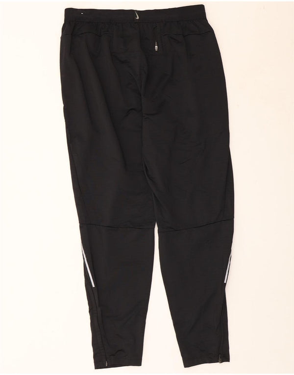 NIKE Mens Dri Fit Tracksuit Trousers Large Black Polyester