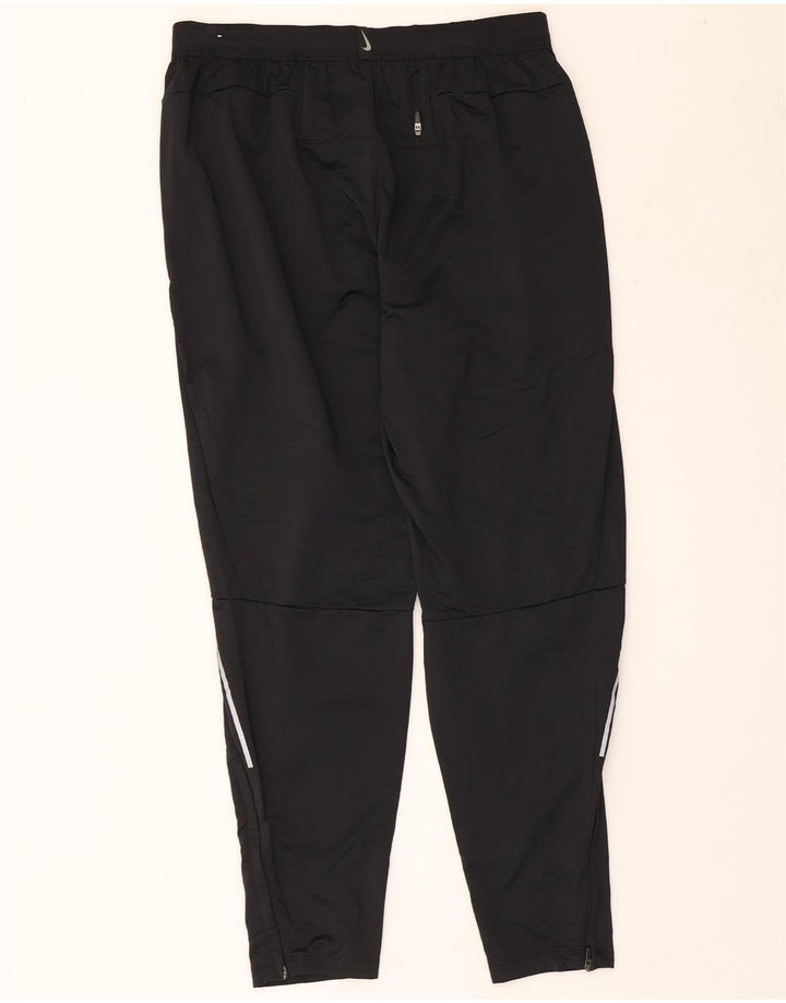 NIKE Mens Dri Fit Tracksuit Trousers Large Black Polyester