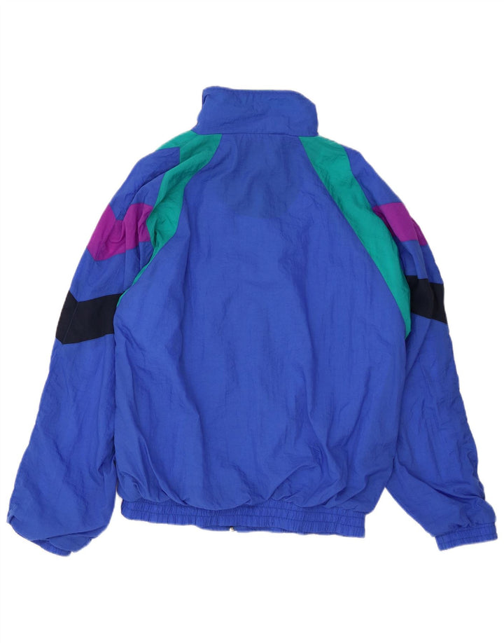 ACTIVE Mens Tracksuit Top Jacket Medium Blue Colourblock Polyester