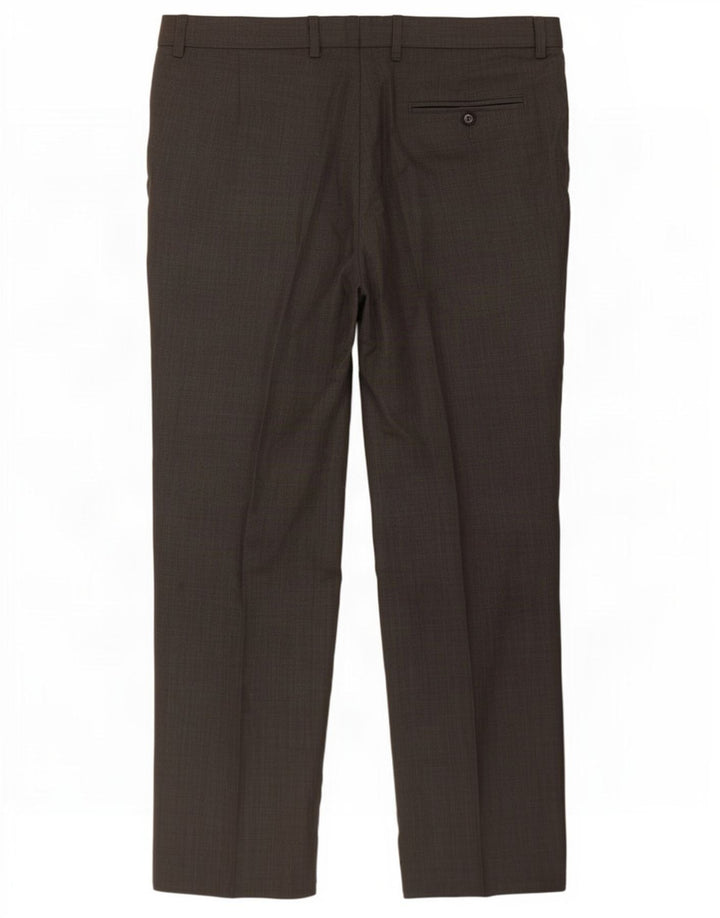 Marks & Spencer Mens Pegged Suit Trousers W36 L31 Grey Polyester