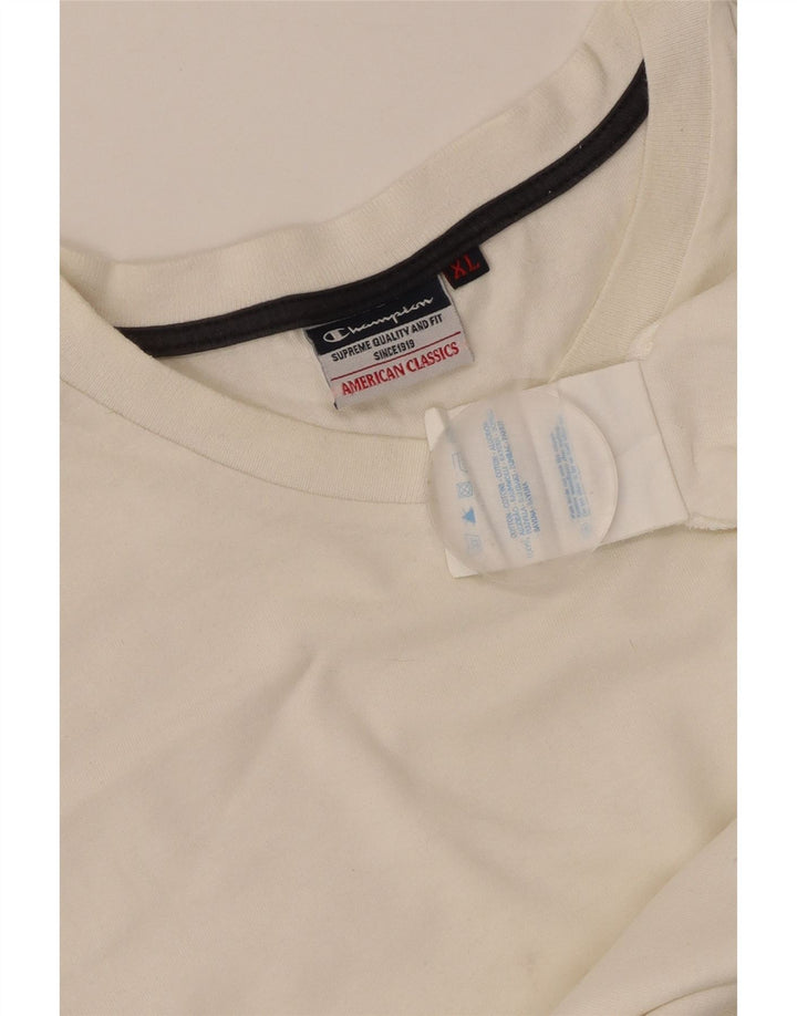 CHAMPION Womens T-Shirt Top UK 18 XL White Cotton