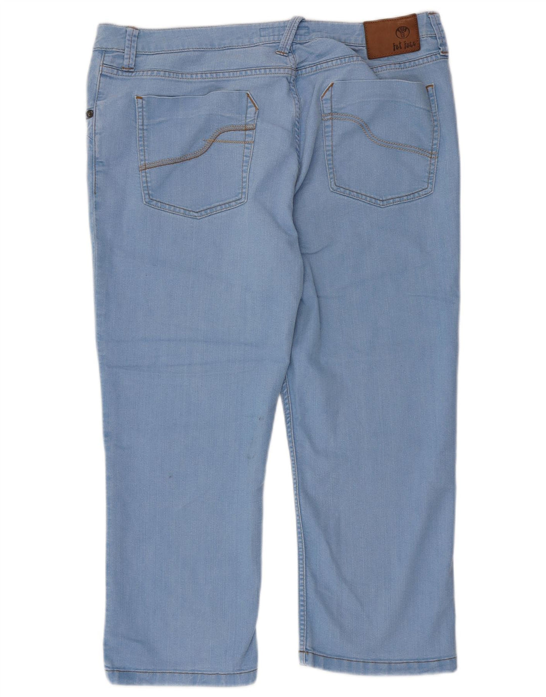 FAT FACE Womens Cropped Jeans UK 18 XL W36 L22  Blue Cotton