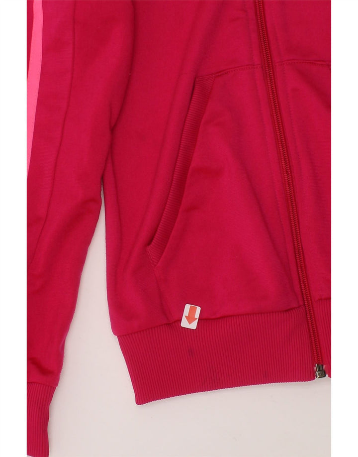 ADIDAS Girls Tracksuit Top Jacket 9-10 Years Small Pink Polyester Vintage Adidas and Second-Hand Adidas from Messina Hembry 