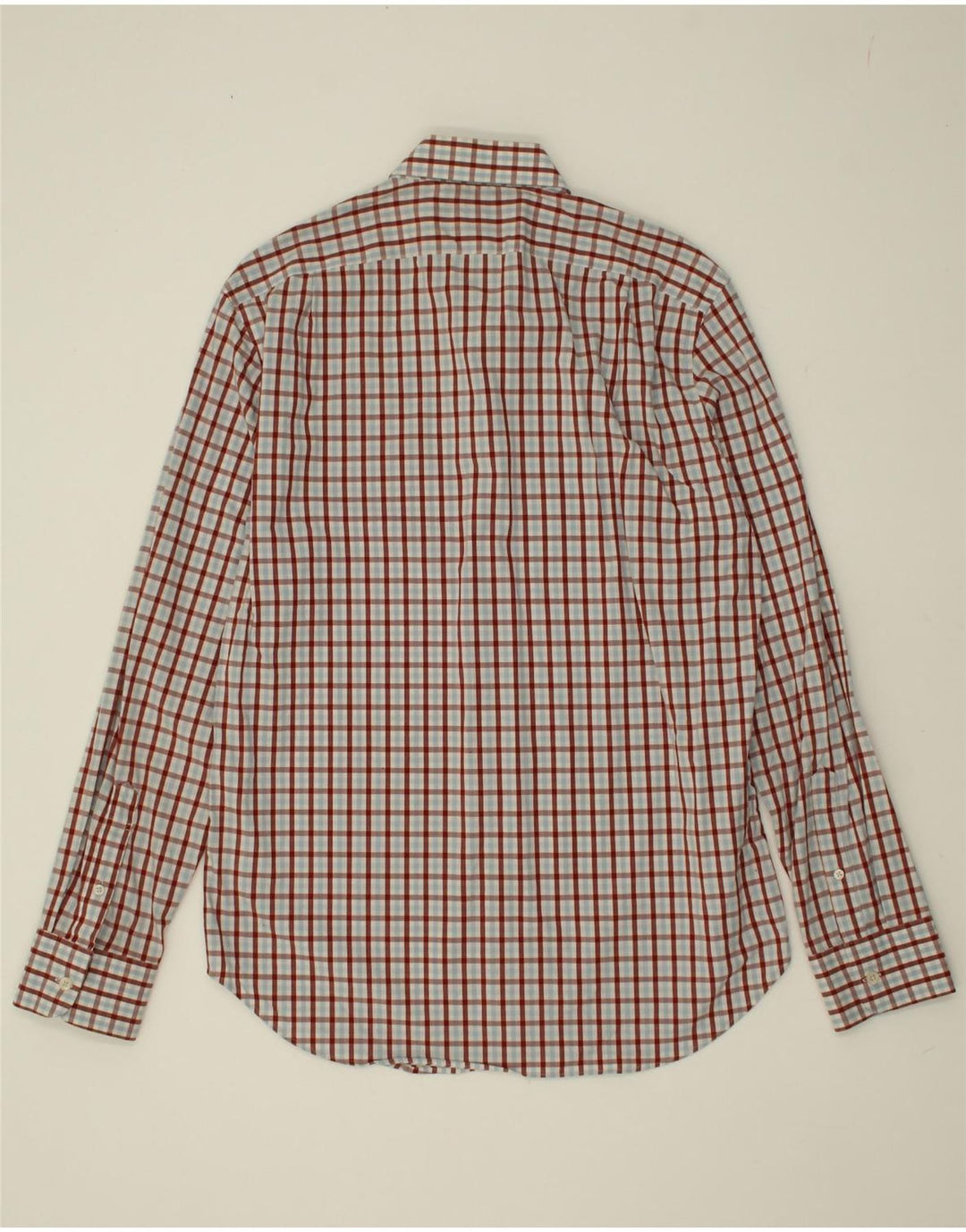 J. CREW Mens Slim Shirt Large Red Check Cotton Vintage J. Crew and Second-Hand J. Crew from Messina Hembry 