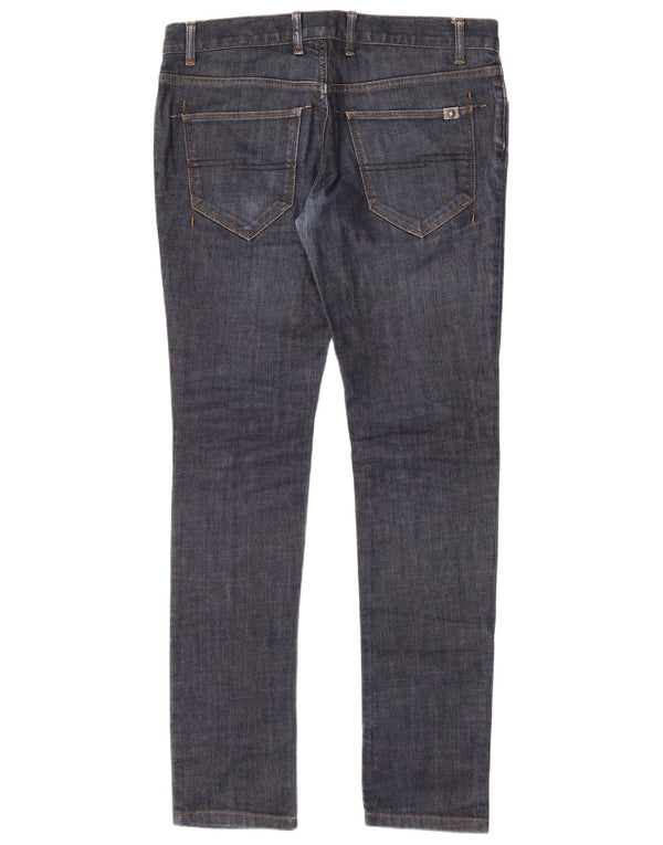 Richmond Mens Skinny Jeans W34 L34 Navy Blue Cotton