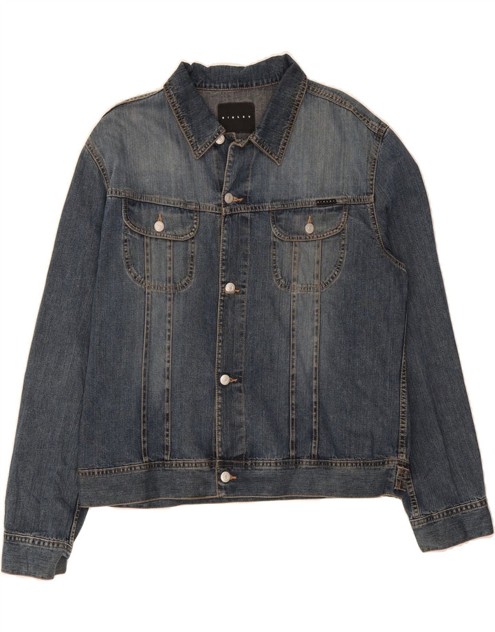 SISLEY Mens Denim Jacket UK 44 2XL Blue Cotton Vintage Sisley and Second-Hand Sisley from Messina Hembry 