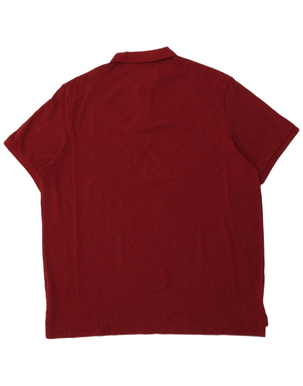 POLO RALPH LAUREN Mens Classic Fit Polo Shirt 2XL Burgundy Cotton