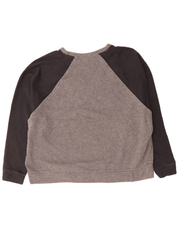 UNDER ARMOUR Womens Oversized Sweatshirt Jumper UK 18 XL Grey Colourblock