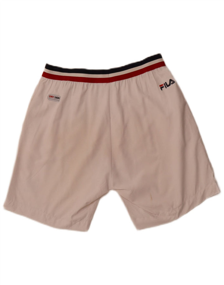 FILA Mens Sport Shorts Small White Polyester