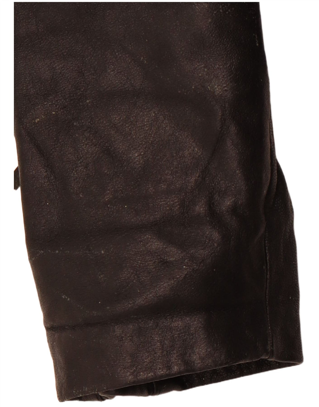 VINTAGE Womens Leather Biker Jacket UK 14 Medium Black Leather