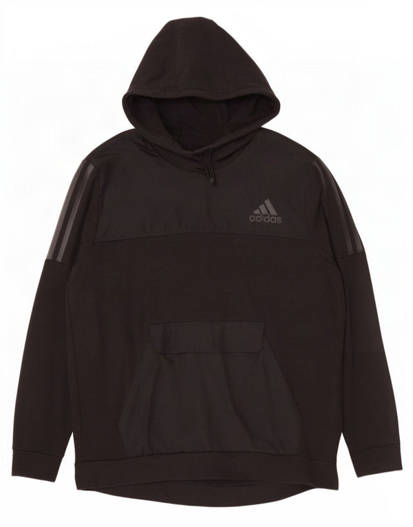 Adidas Mens Hoodie Jumper XL Black Cotton