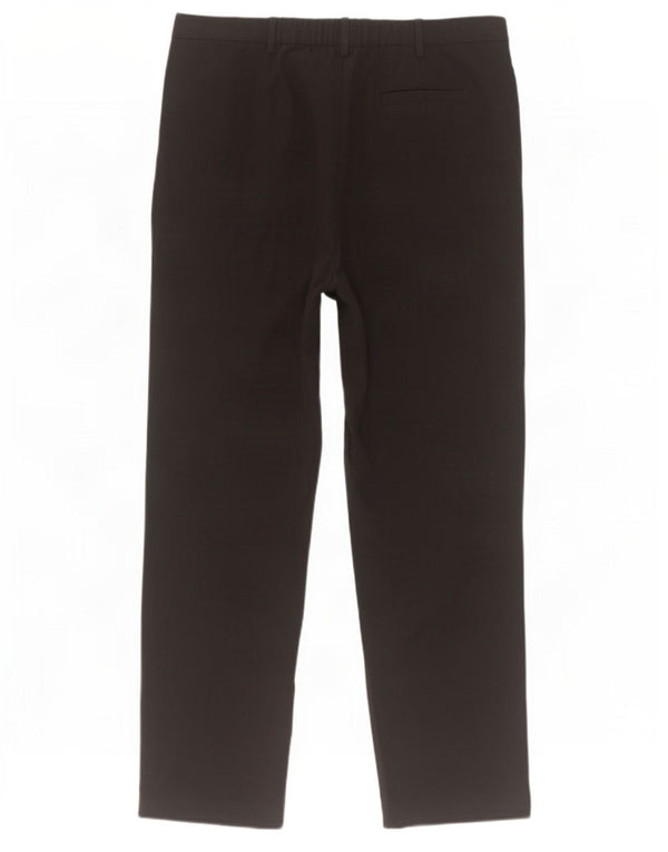 Marks & Spencer Womens High Waist Suit Trousers UK 14 Large W34 L29 Black