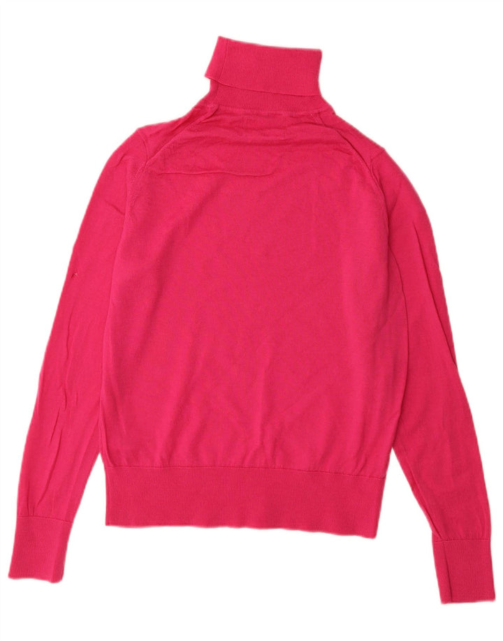 Marks & Spencer Womens Roll Neck Jumper Sweater UK 12 Medium Pink