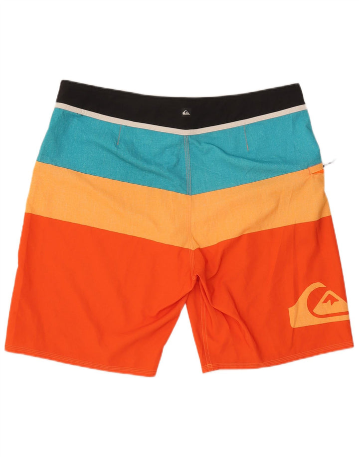 Quiksilver Mens Swimming Shorts Large  Multicoloured Colourblock Polyester