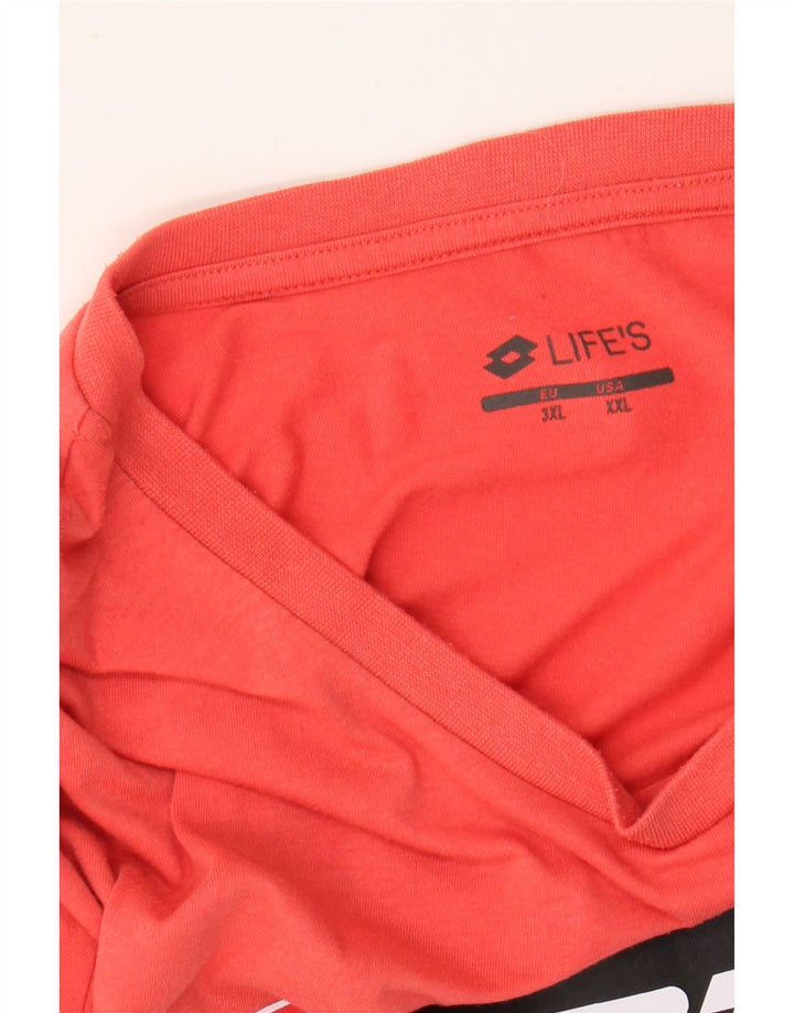 LOTTO Mens Graphic T-Shirt Top 2XL Red