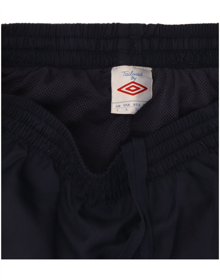 UMBRO Mens Tracksuit Trousers Large  Navy Blue Polyester