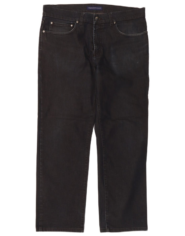 Trussardi Mens Straight Jeans W38 L29 Navy Blue Cotton